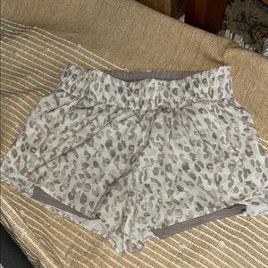 Avia Cream and Brown Athletic Shorts Lightweight Design